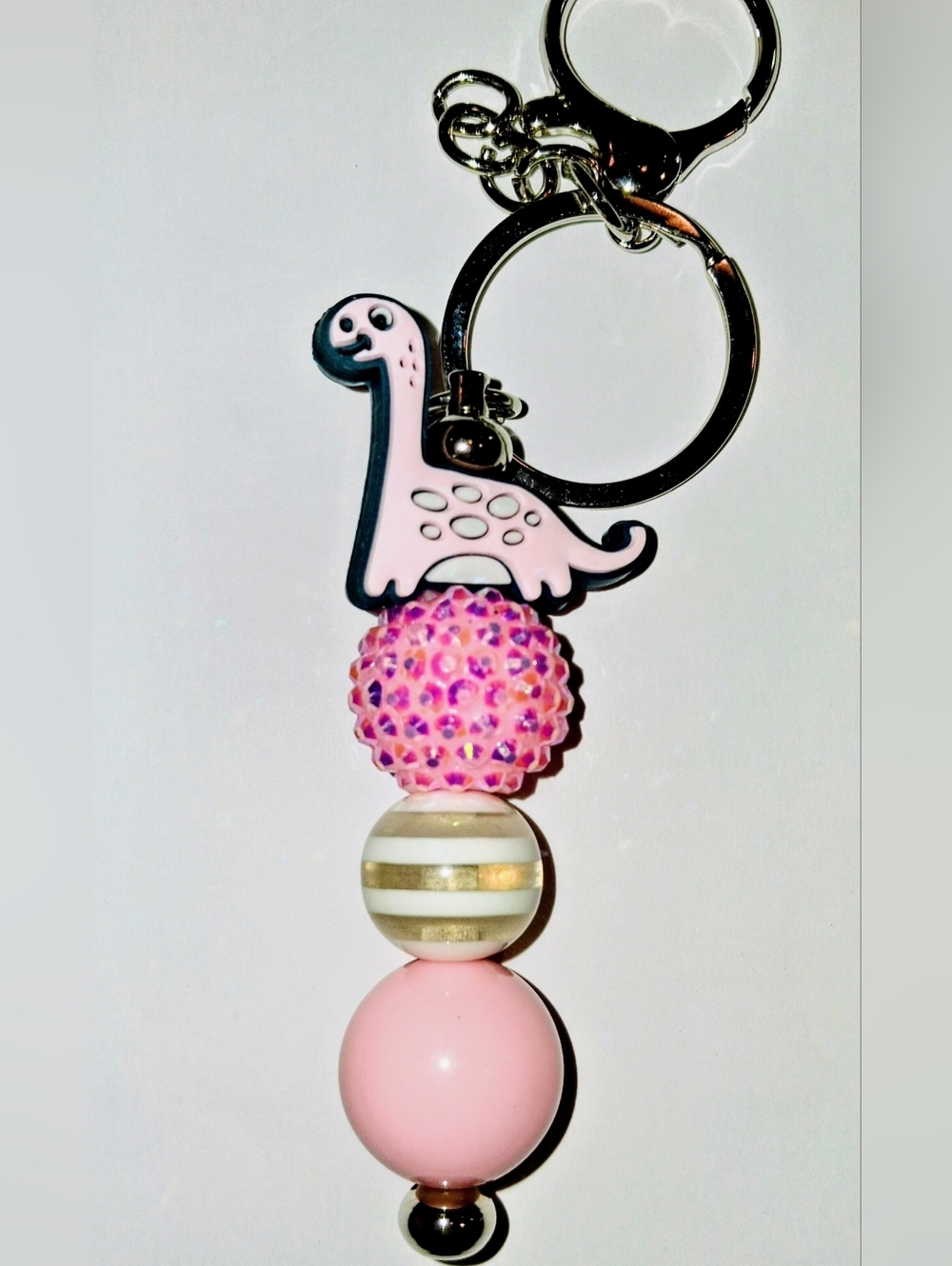 🩷 PINK DINOSAUR - KEYCHAIN / BAG CLIP